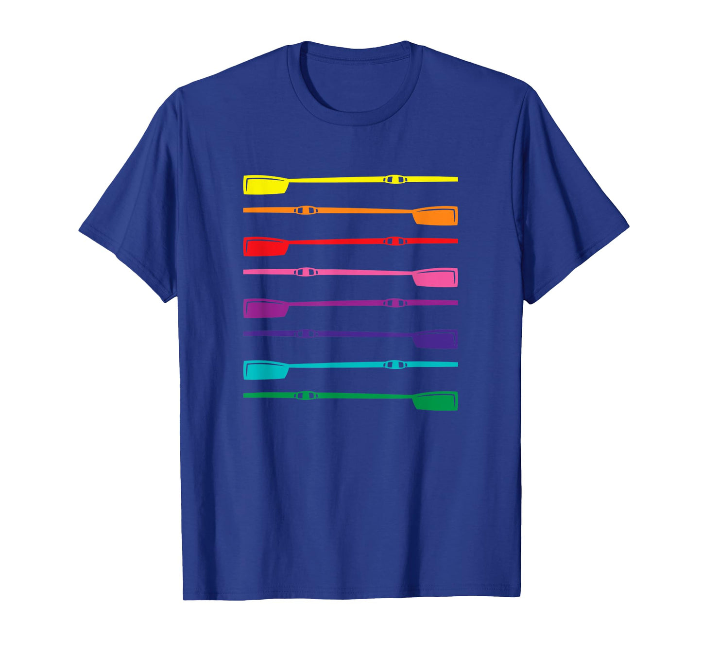 Crew Rowing Oars Rainbow Flag LGBTQ Pride T-Shirt