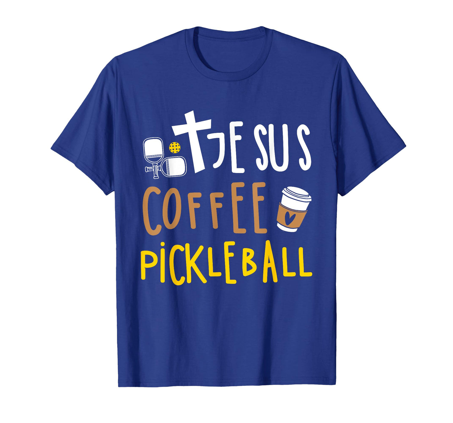 Jesus Coffee Pickleball For Men Women Christian Pickleball T-Shirt