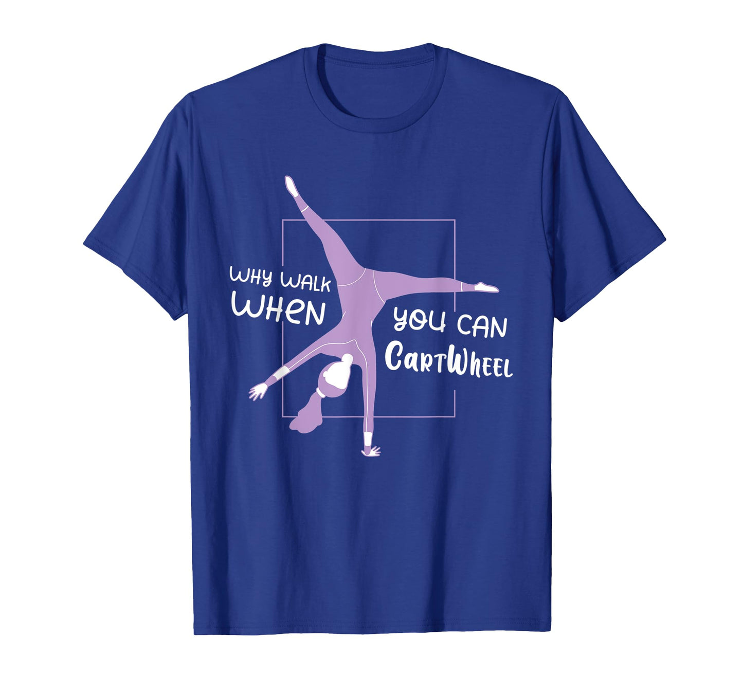 Gymnastics USA American Flag - Cartwheel Tumbling Funny Girl T-Shirt