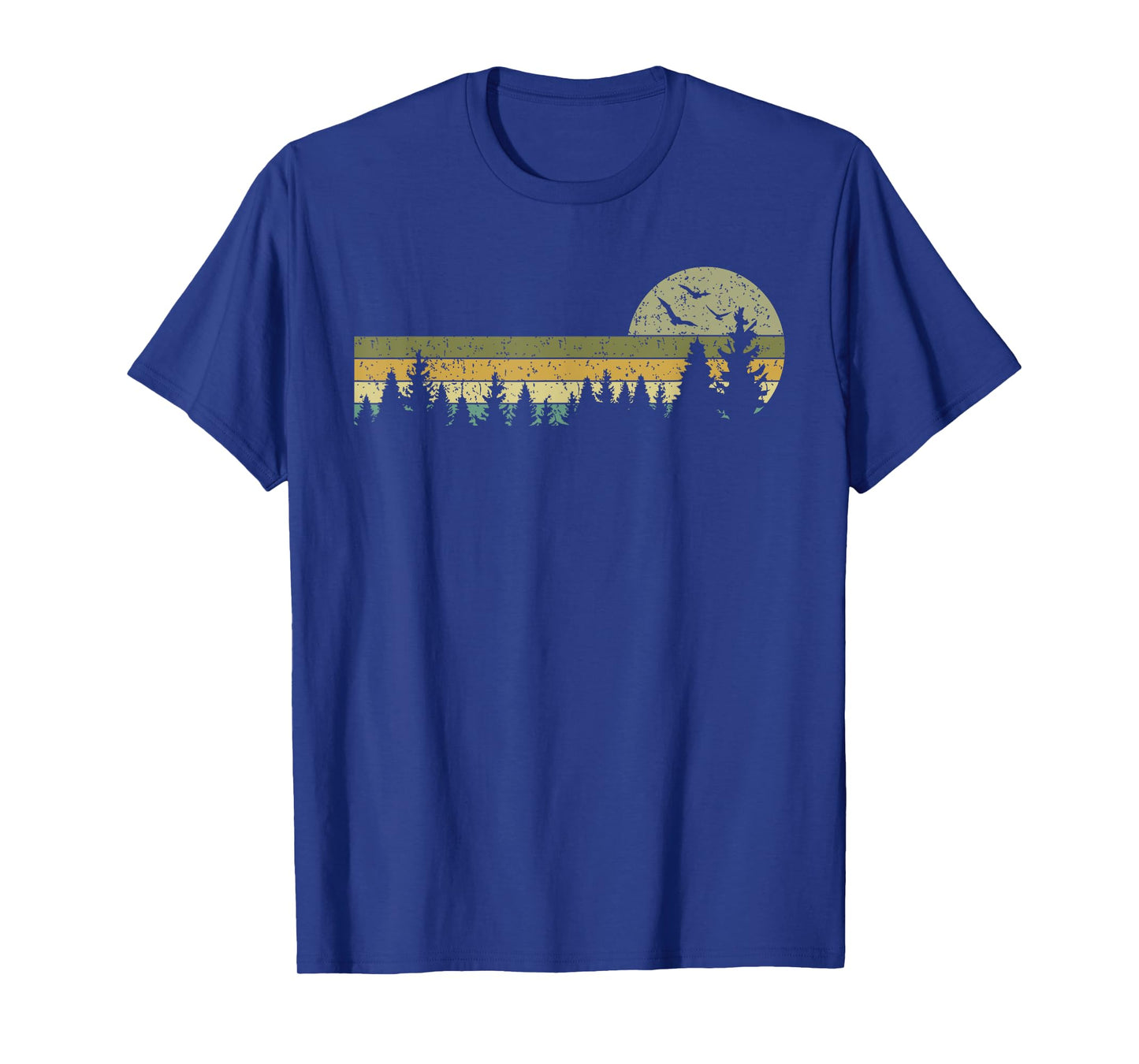 Retro Wildlife Trees Outdoors Nature Forest Vintage T-Shirt
