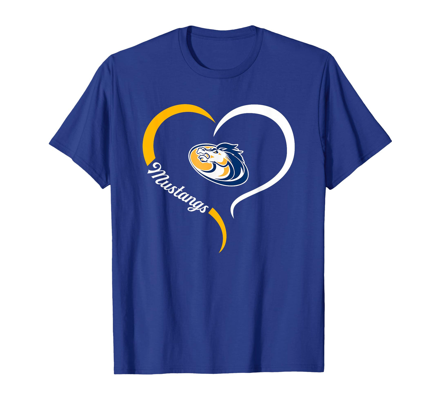 Sahuarita Mustangs Logo Half Heart Slogan HS T-Shirt
