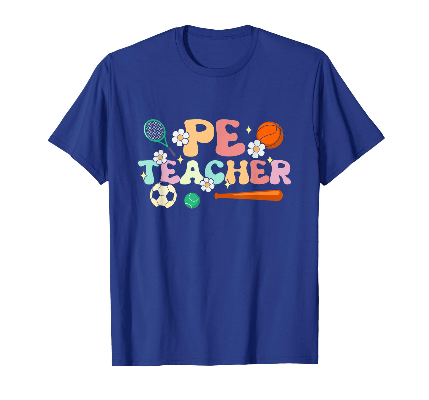 Groovy Physical Education Teacher PE Squad Back To School T-Shirt