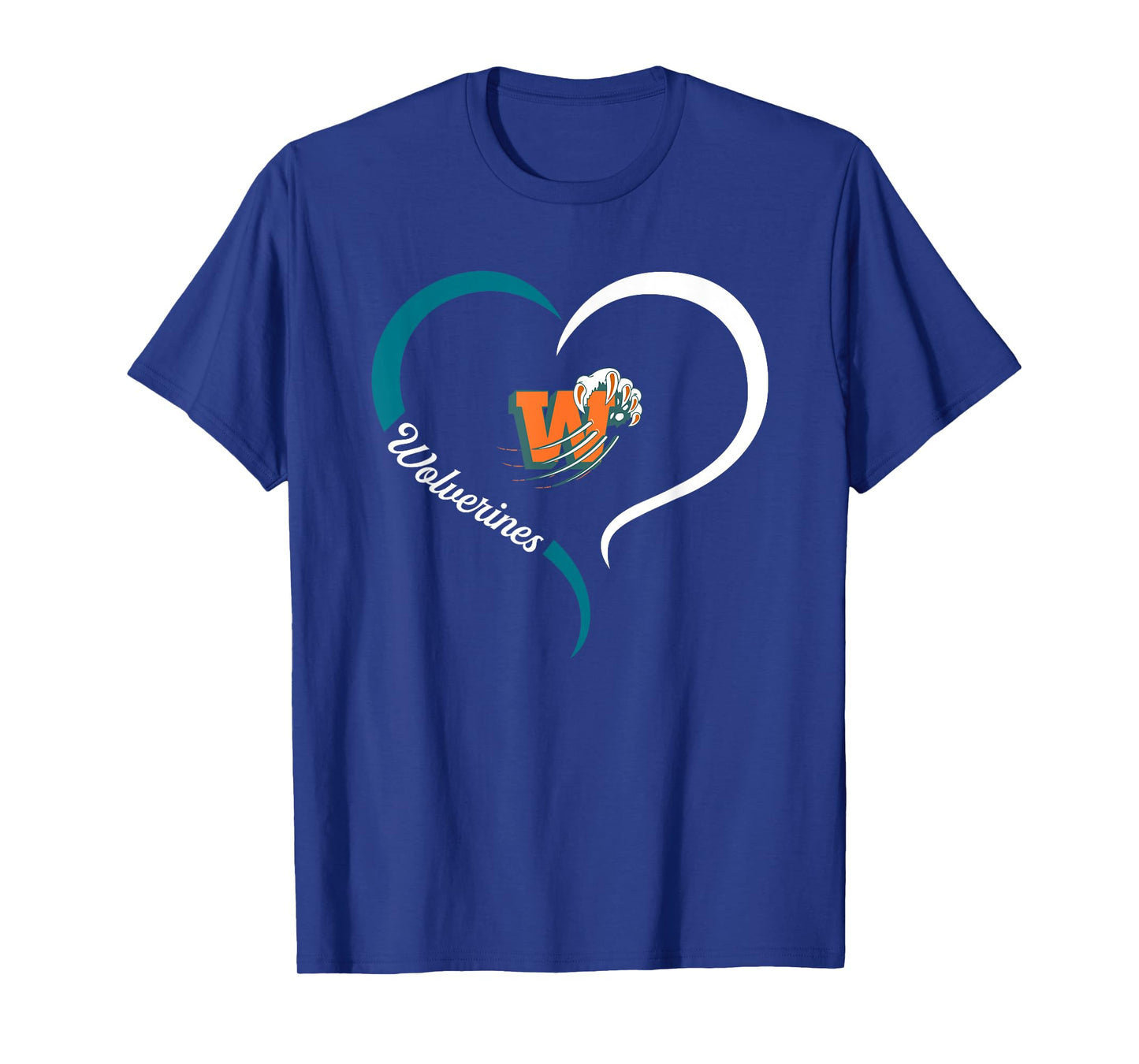 Westlake Wolverines Logo Half Heart Slogan HS T-Shirt