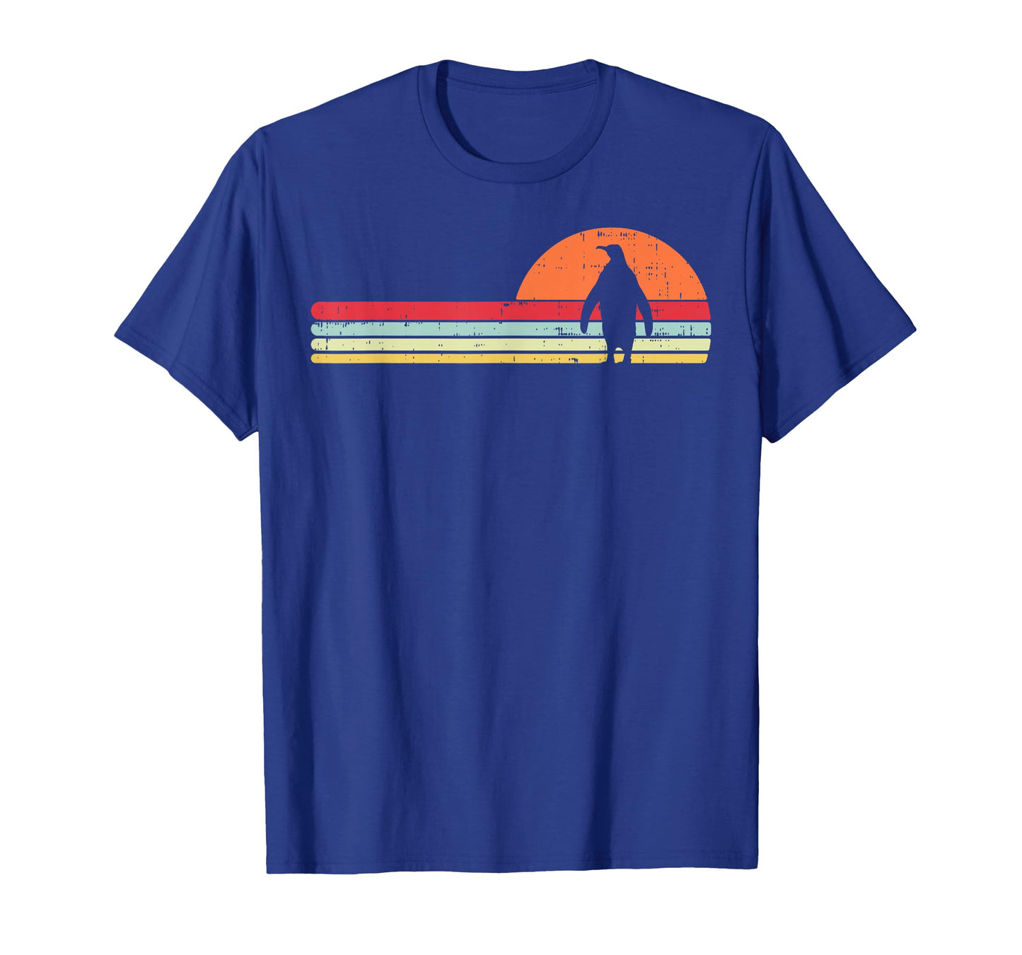 Penguin Silhouette Sunset Chest Vintage Art Men Women Kids T-Shirt
