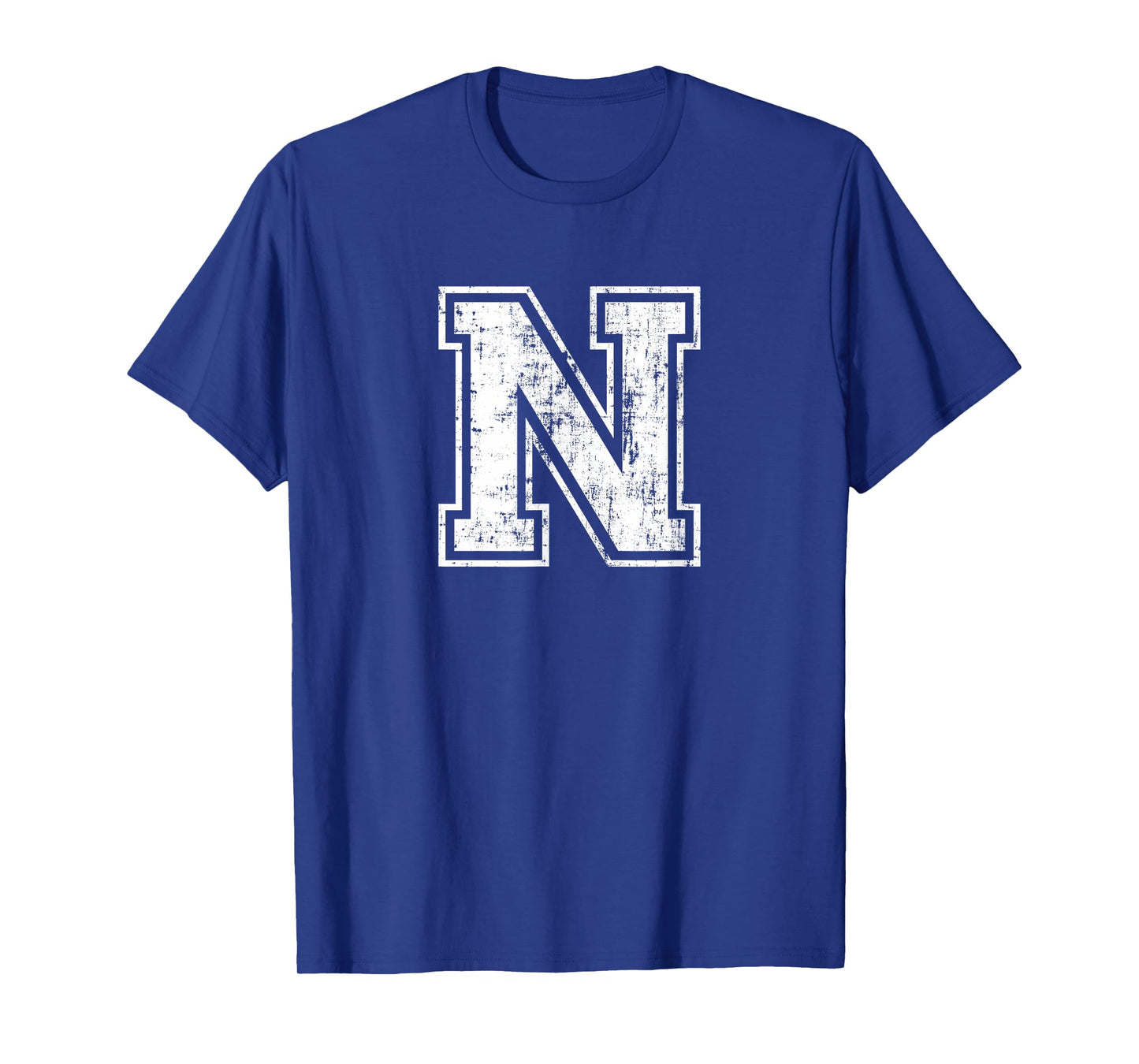 Letter N Uppercase Alphabet Initial School College Varsity T-Shirt