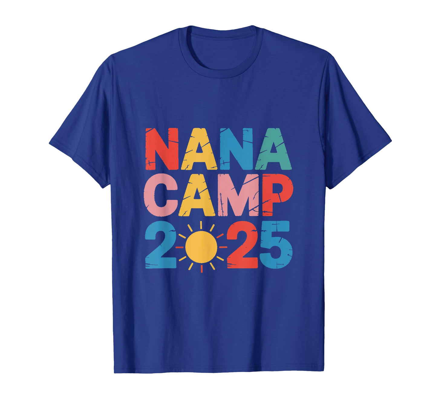 Nana Camp 2025 Family Vacation Summer Camping Crew Kids T-Shirt