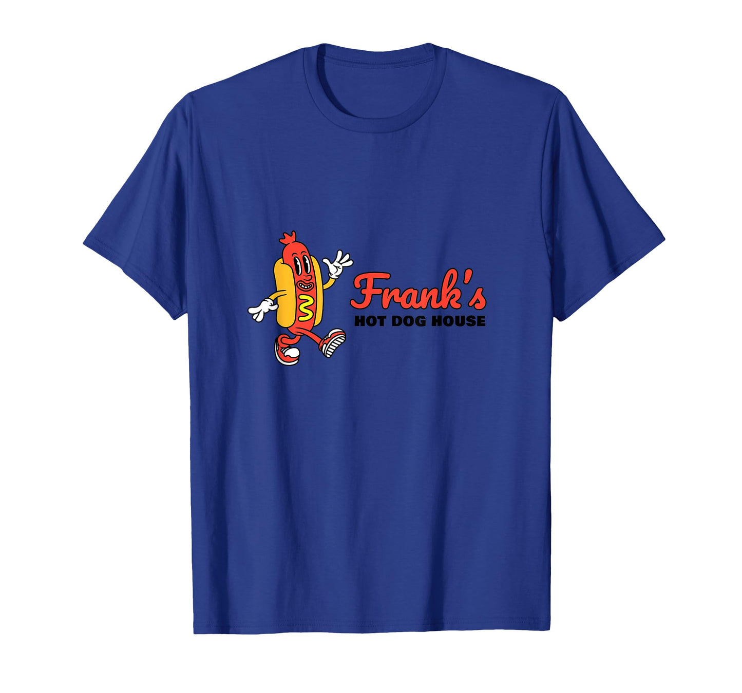 Frank’s Hot Dog Restaurant Mascot Retro Sausage BBQ Cook Out T-Shirt
