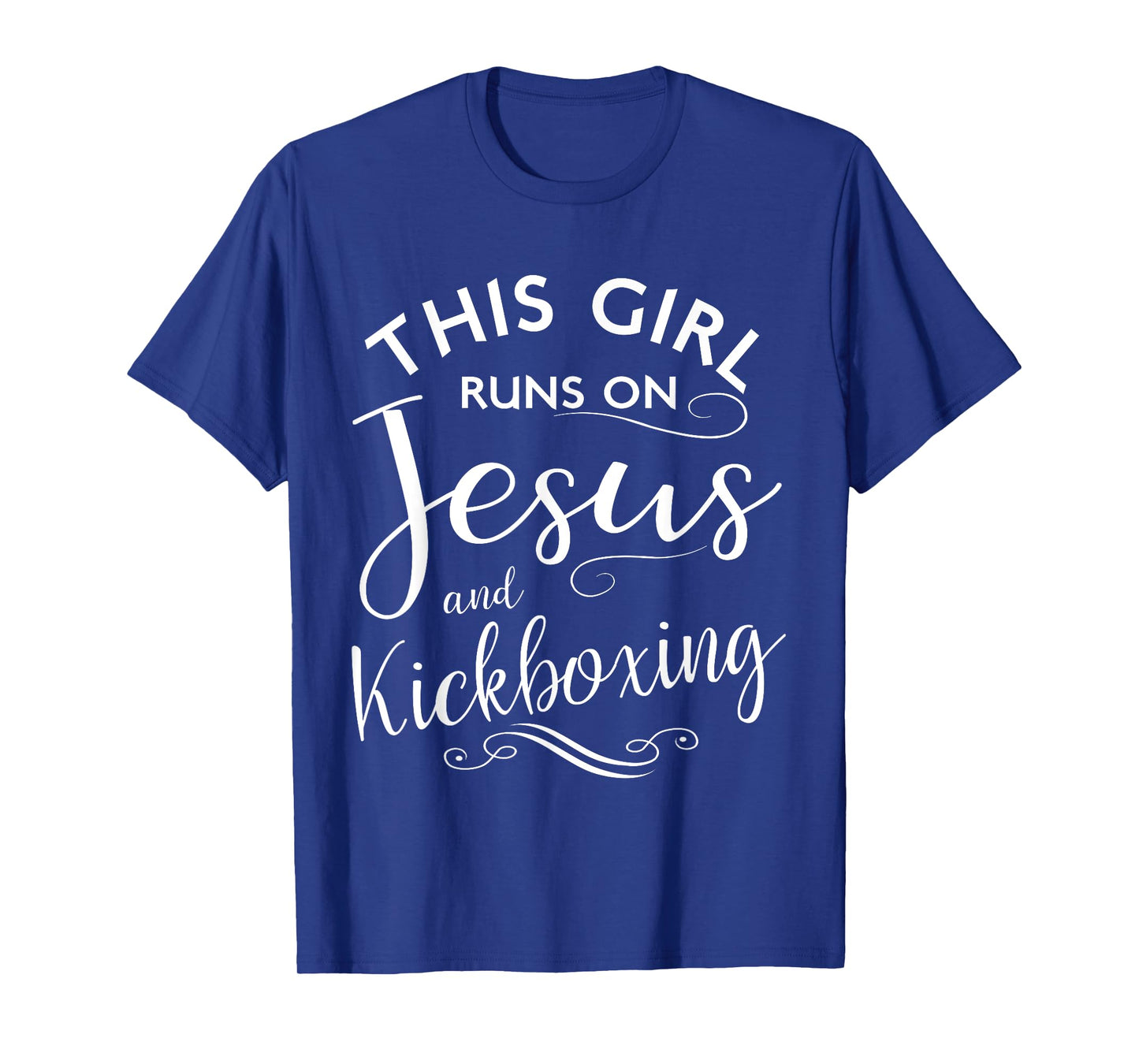 This Girl Runs On Jesus And Kickboxing Martial Arts Kickbox T-Shirt