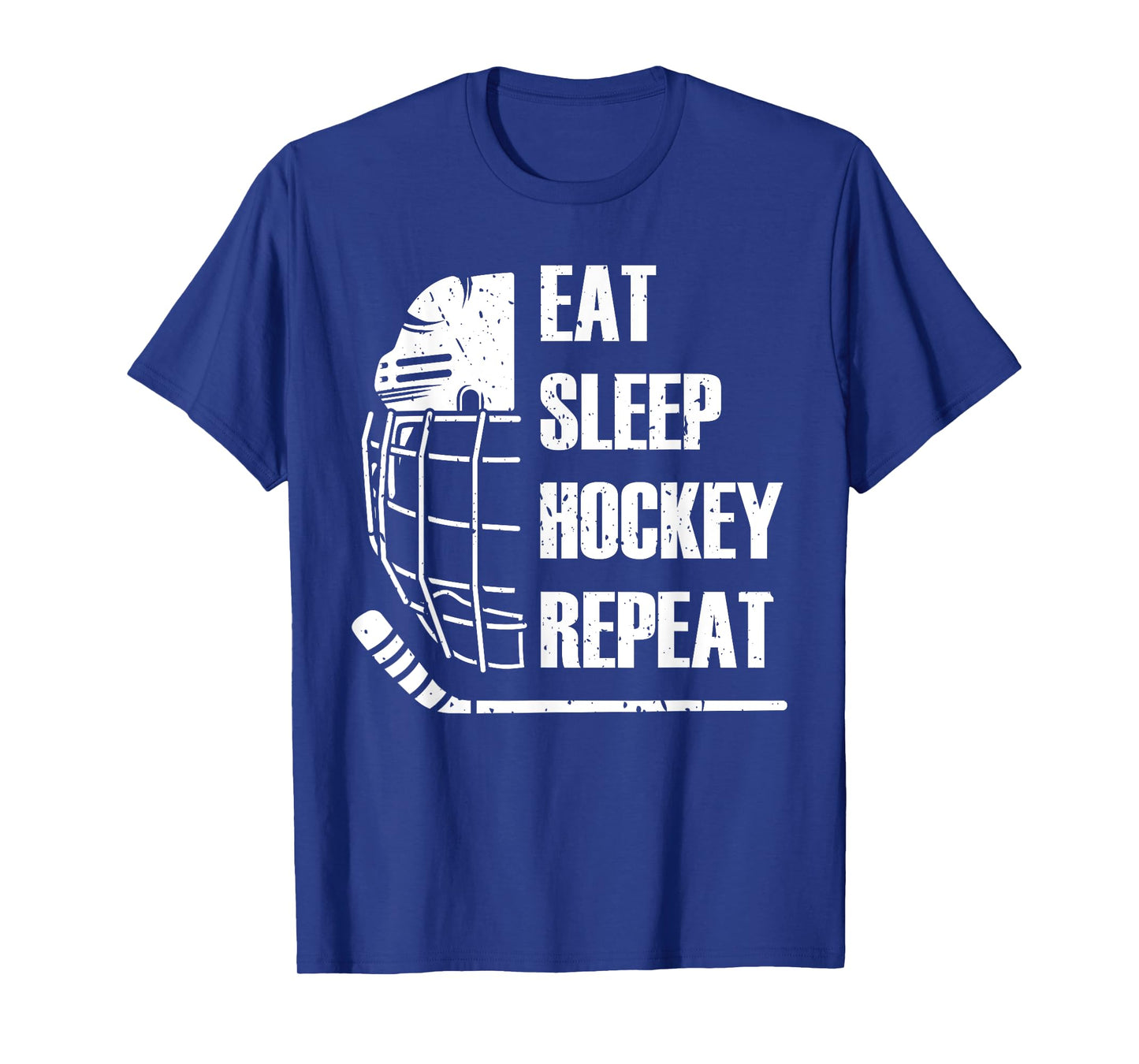 Eat Sleep Hockey Repeat Funny Mask Stick Ice Hokey Player T-Shirt