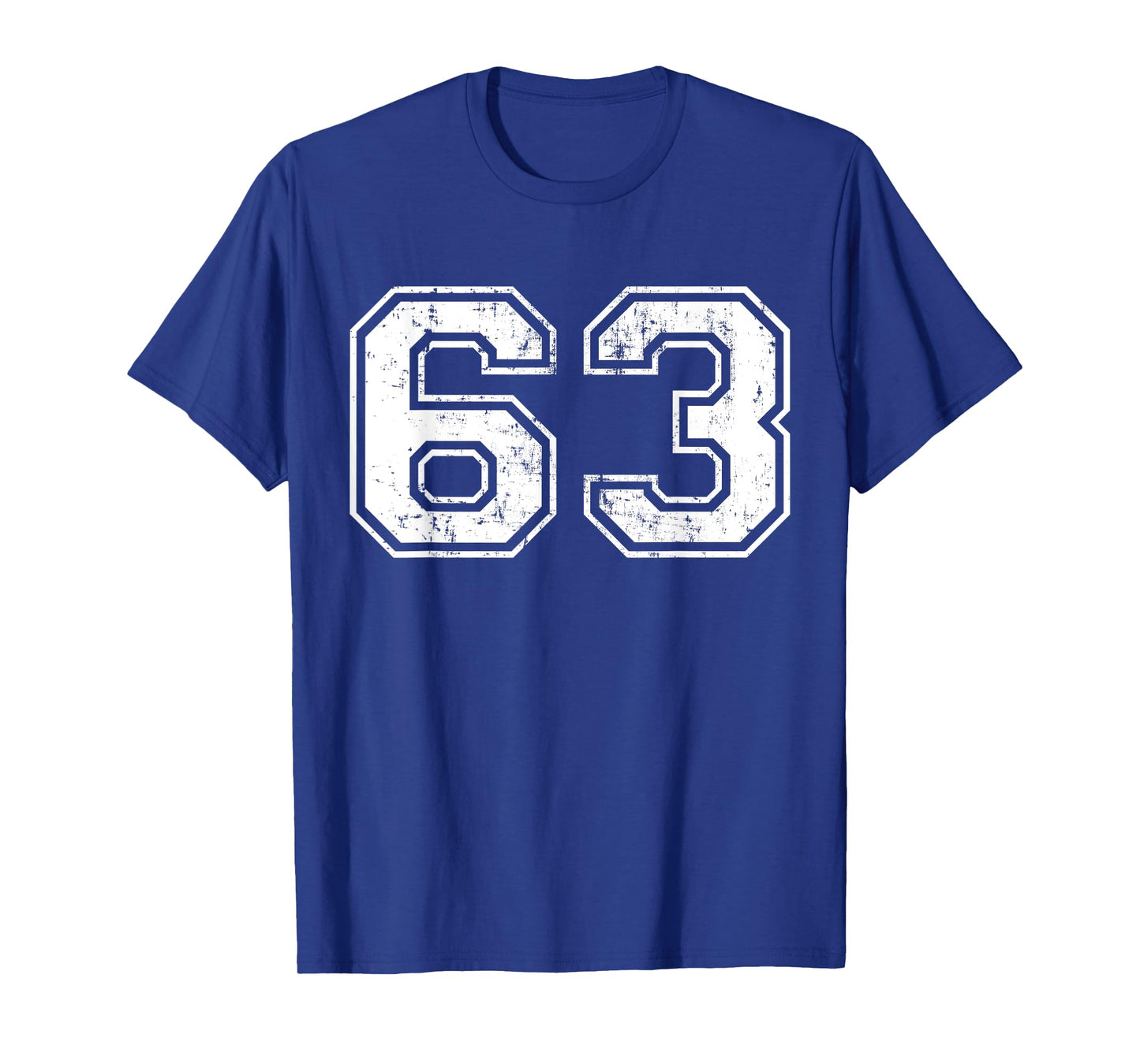Number 63 Distressed Vintage Sixty Three Sport Team Practice T-Shirt