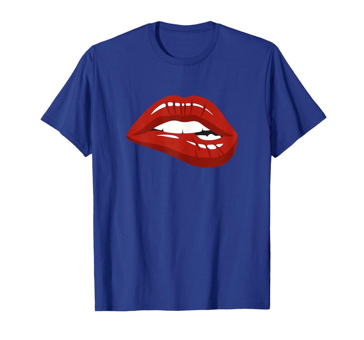 Red Lips Biting Lipstick Makeup T-Shirt