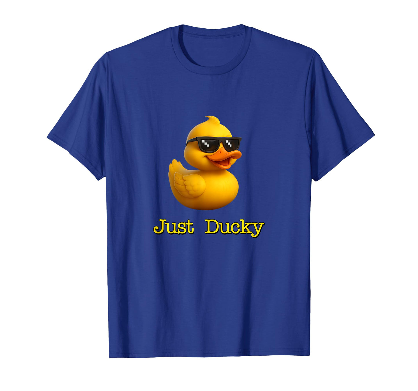 Just Ducky Funny Rubber Yellow Duck Childish Graphic Design T-Shirt