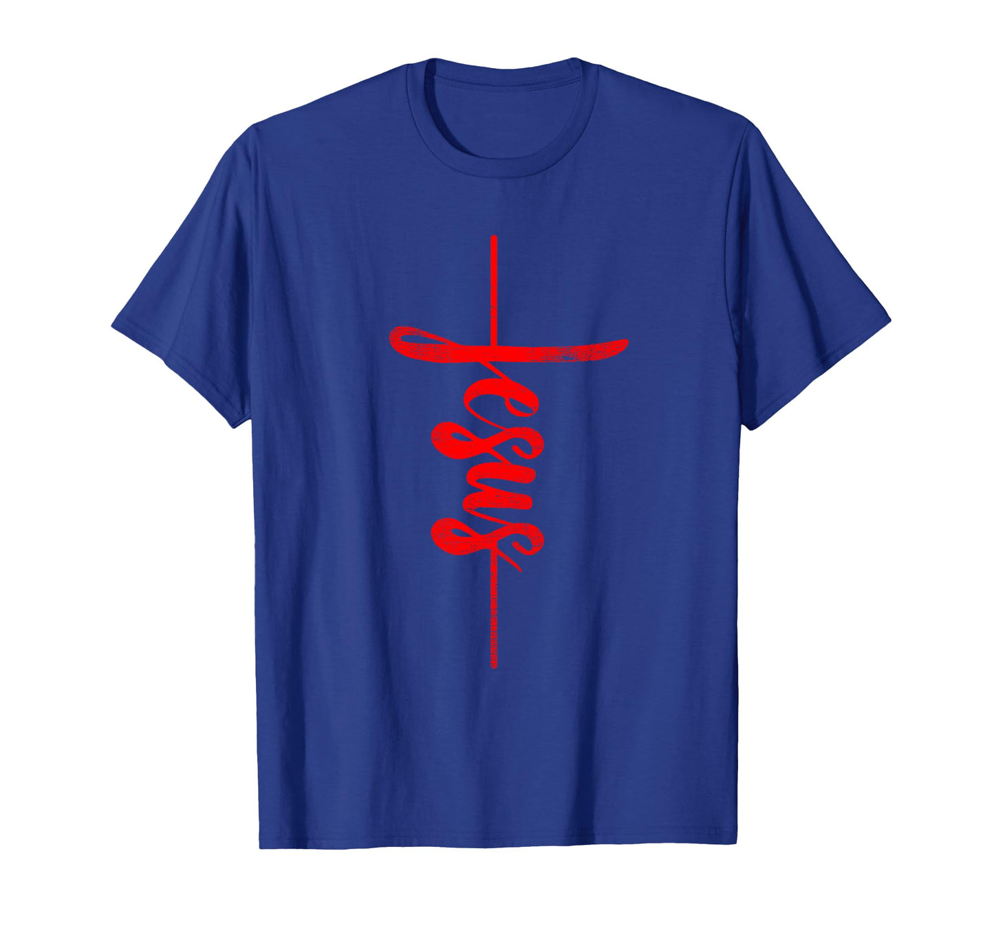 Jesus Christian Cross Art Cursive Inspiring Gift Men Women T-Shirt