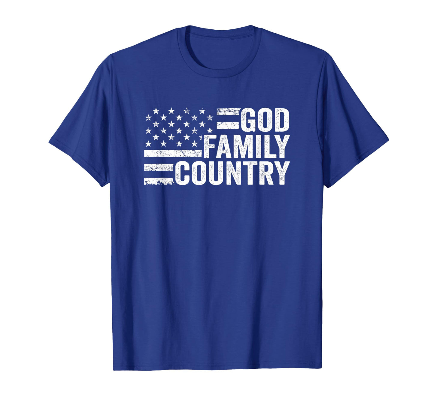 God Family Country - Patriotic Christian American Flag Women Men T-Shirt