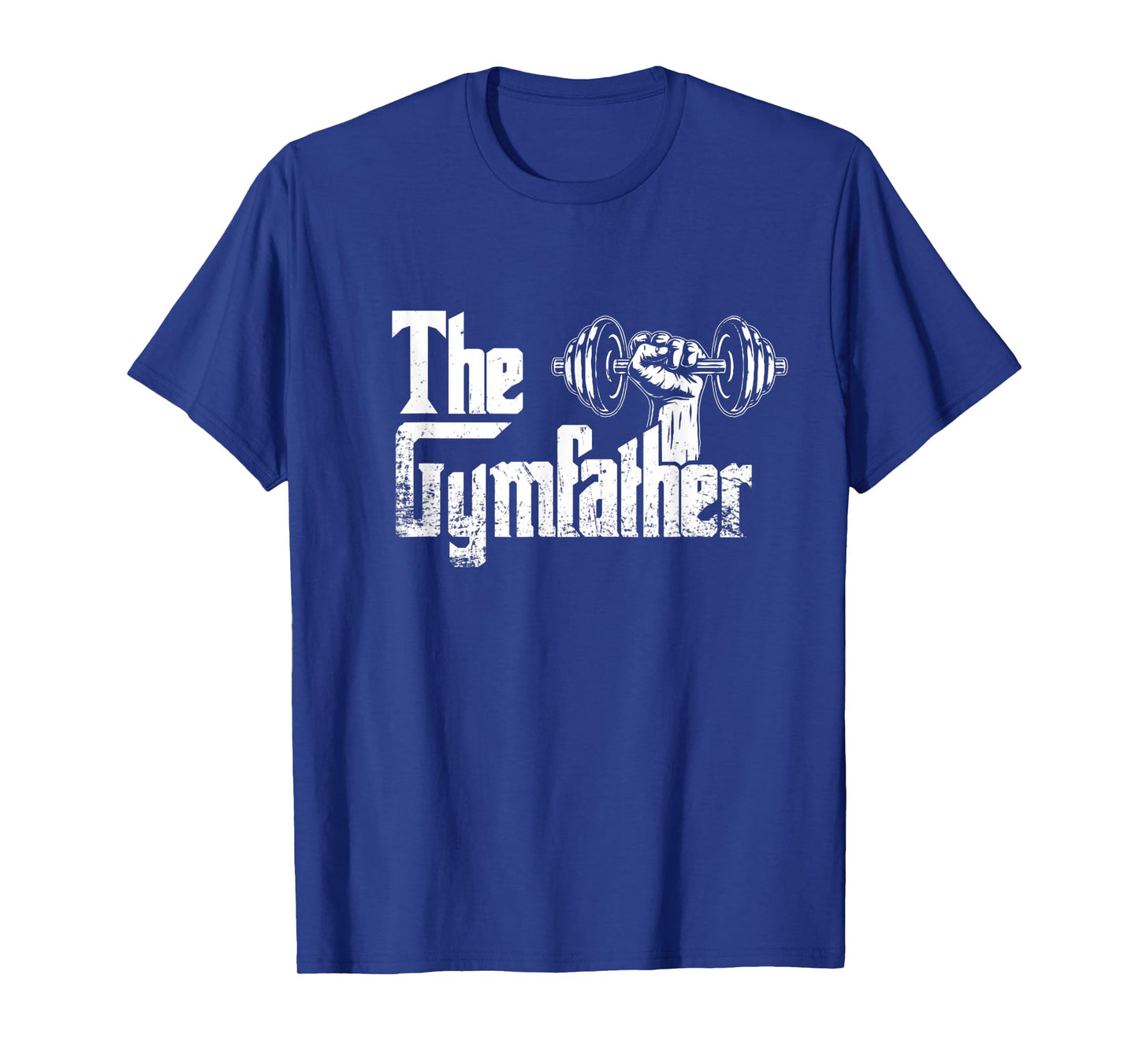 Mens The Gym Father Lifting Weights Funny Dad Training Lift T-Shirt