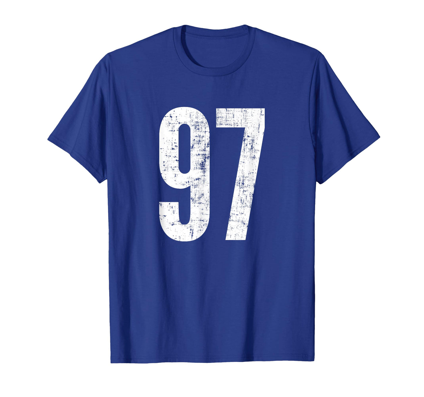 Number 97 Ninety Seven Distressed Vintage Sport Team Players T-Shirt