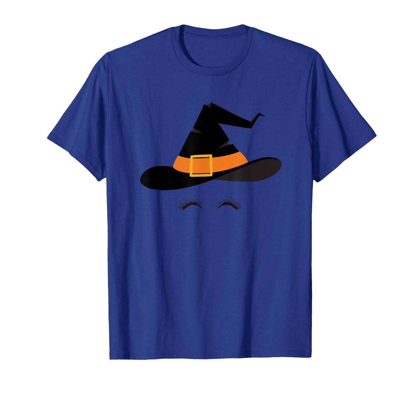 Witch Hat and Eyelashes Cute Halloween Magic Style T-Shirt
