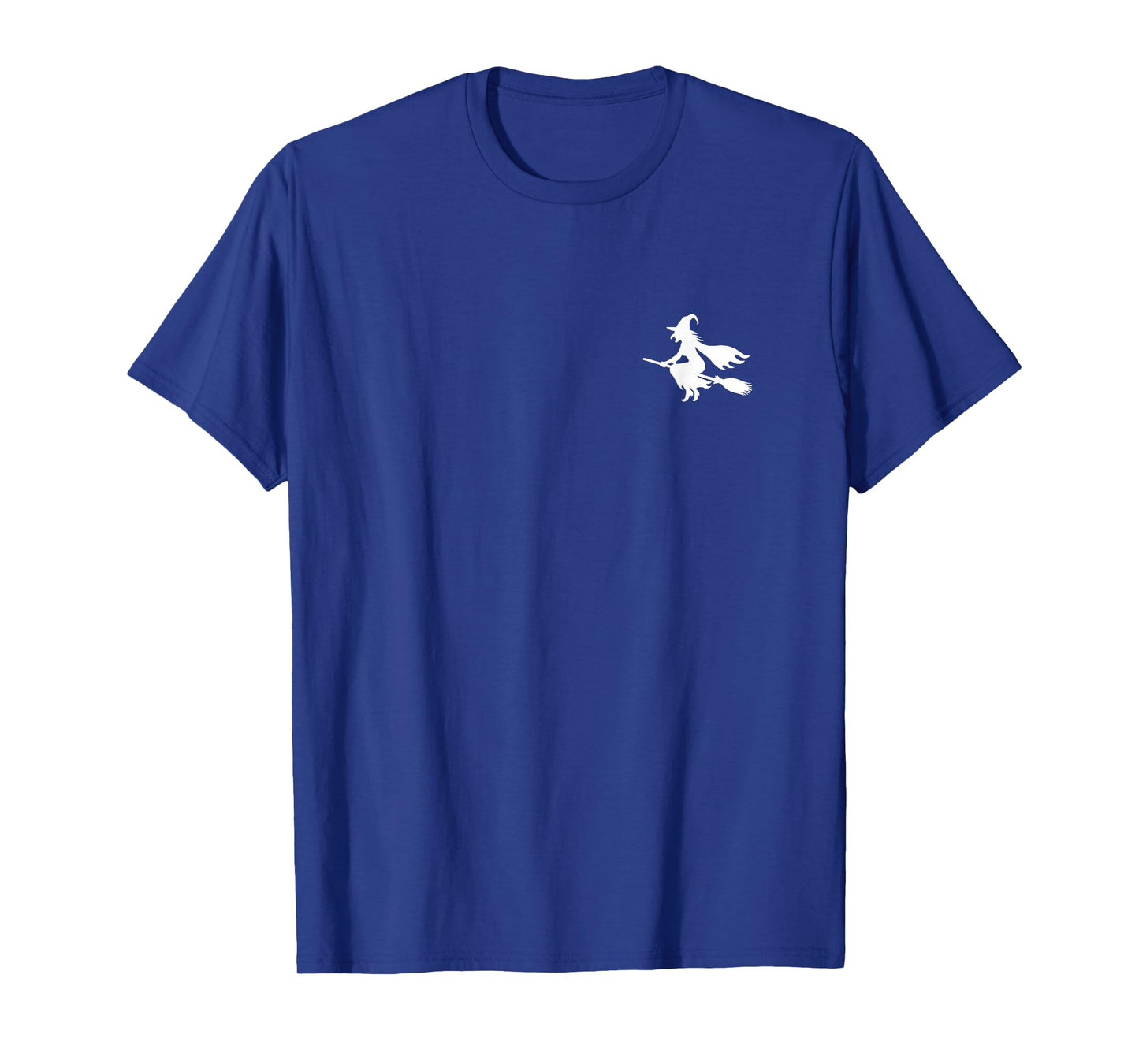 Witch On Broomstick Halloween Subtle Minimal Funny Costume T-Shirt