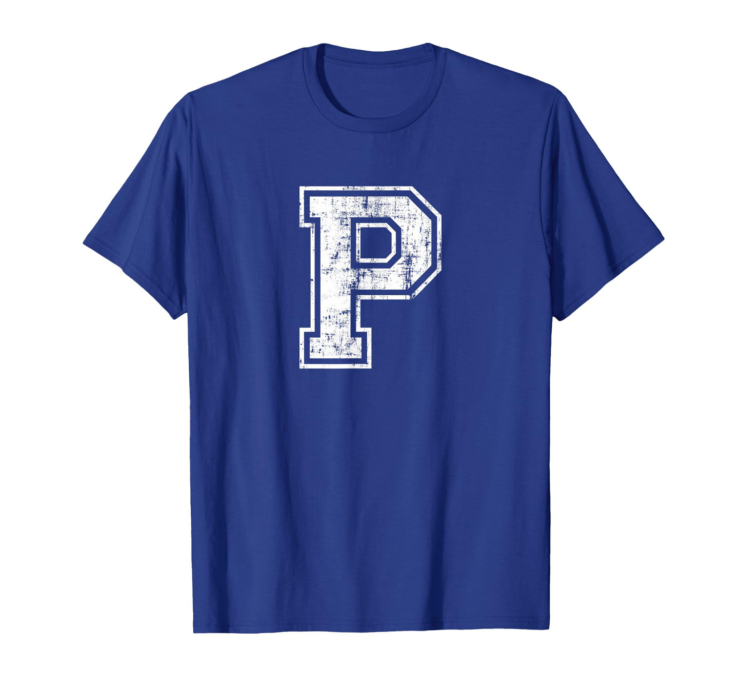 Letter P Uppercase Alphabet Initial School College Varsity T-Shirt