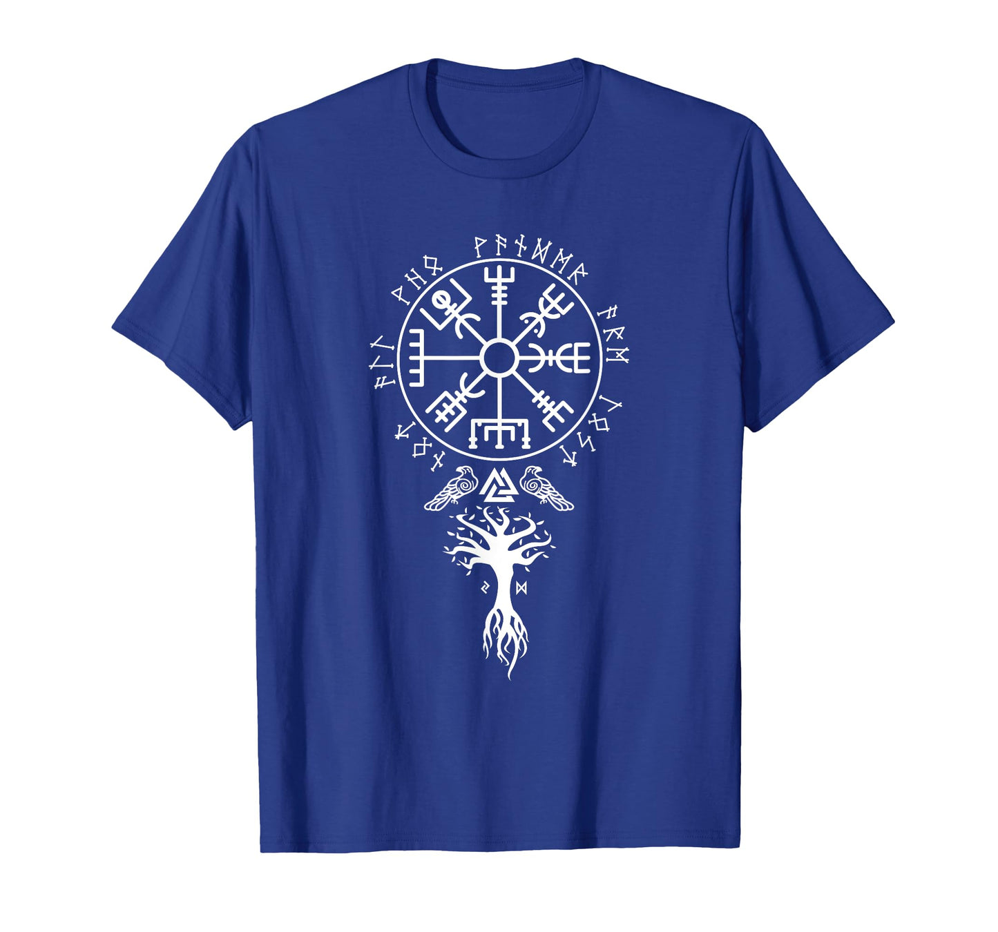 Cool Magical Stave Norse Symbol Ancient Mythology Vegvisir Runes Funny Viking Compass Nordic Gift Men Women T-Shirt