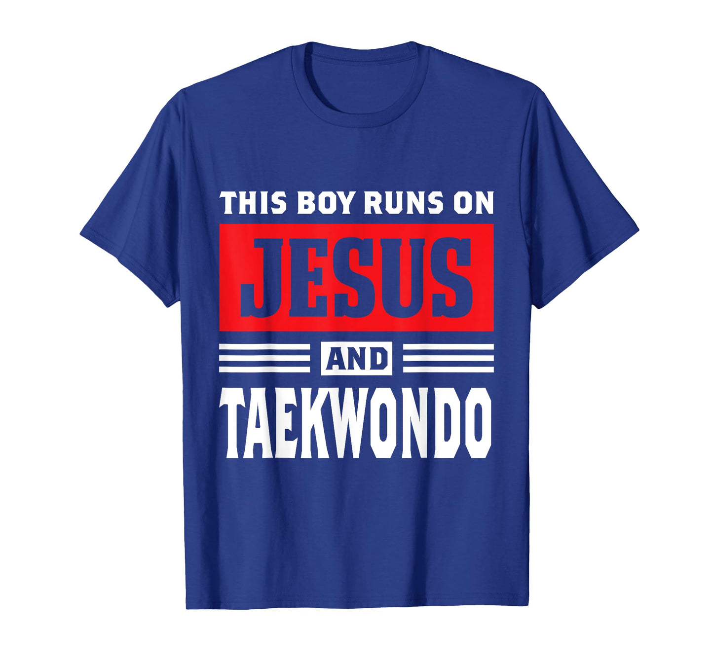 This Boy Runs On Jesus And Taekwondo Christian Gift T-Shirt