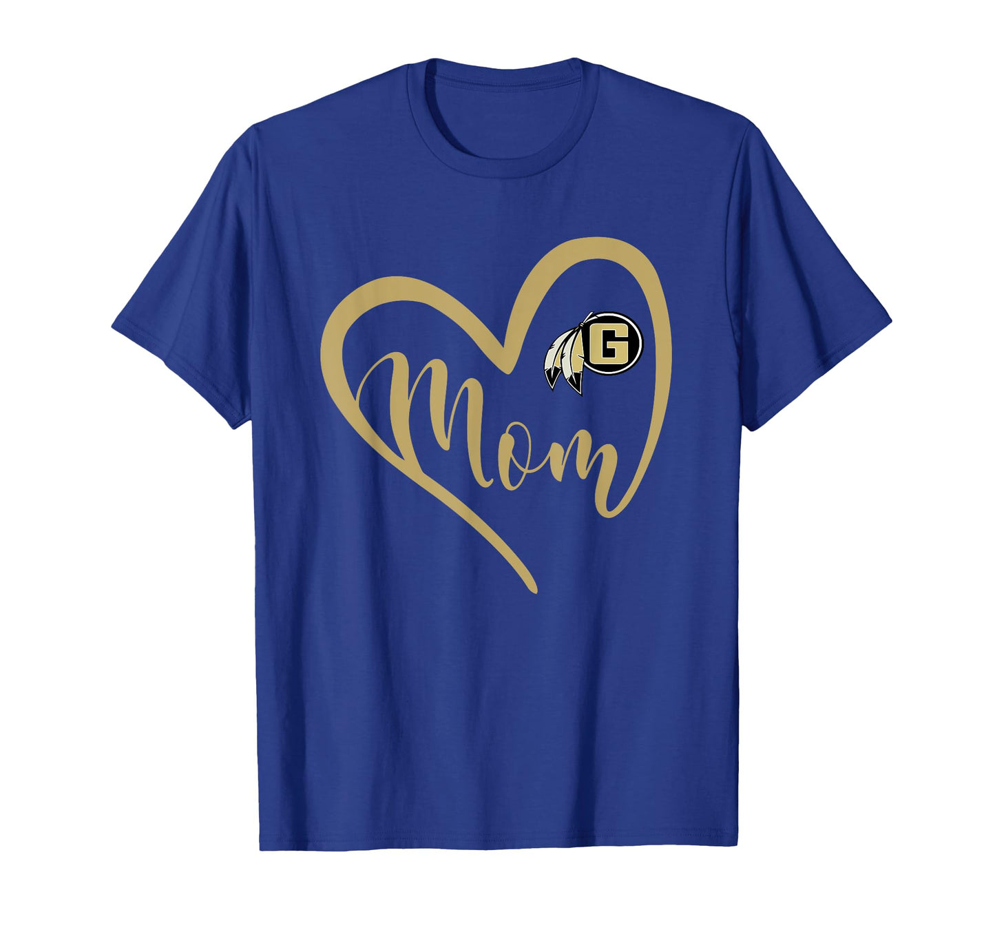 Gaffney Indians Logo Heart Mom HS T-Shirt