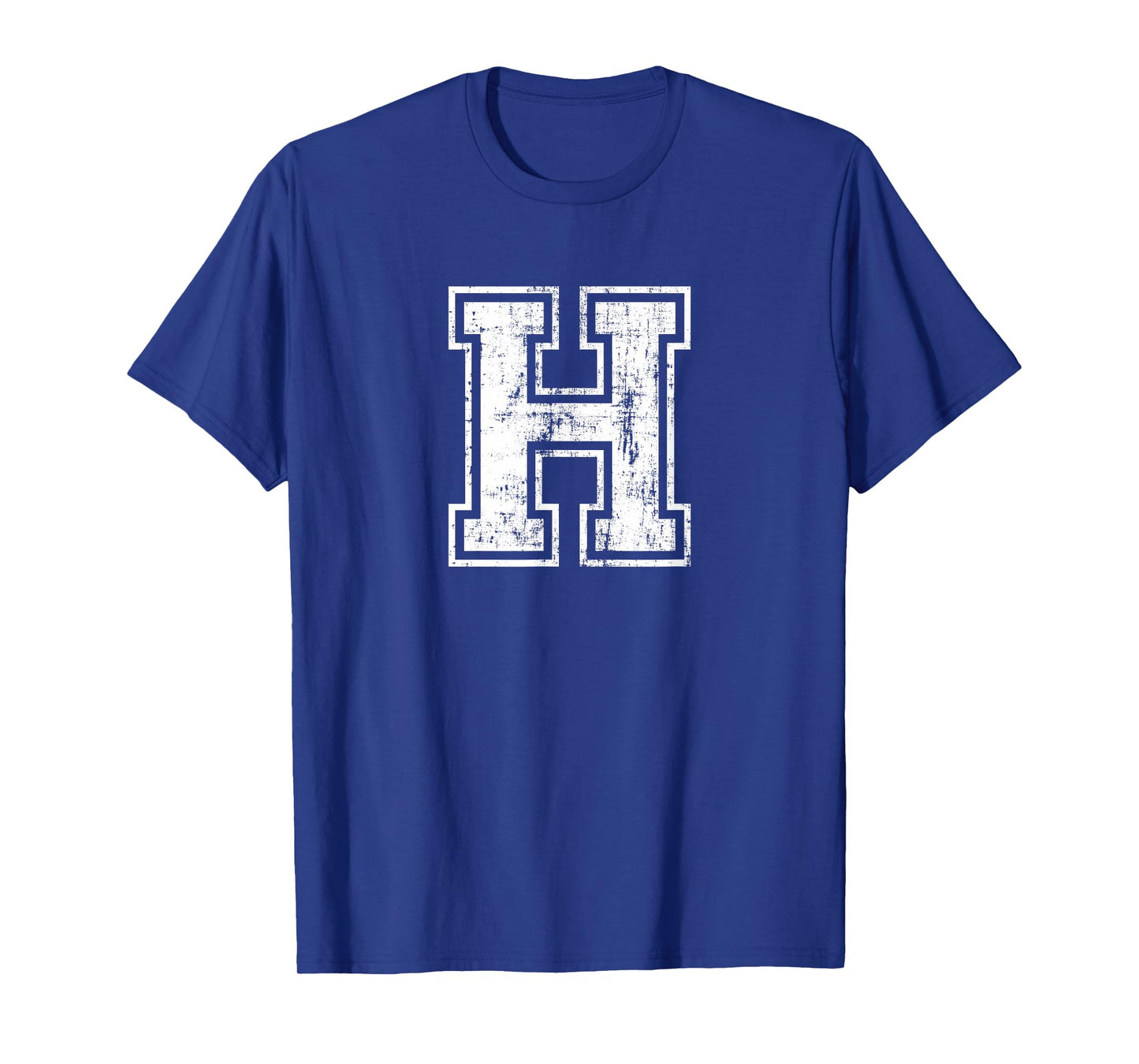 Letter H Uppercase Alphabet Initial School College Varsity T-Shirt