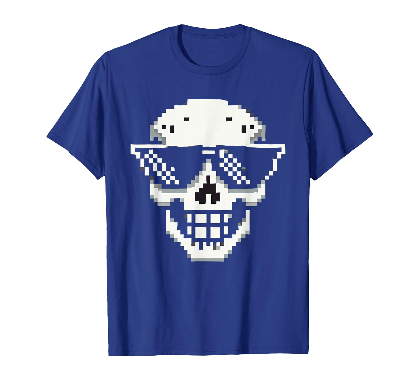 Pixel Cool Skull With Sunglasses Style T-Shirt