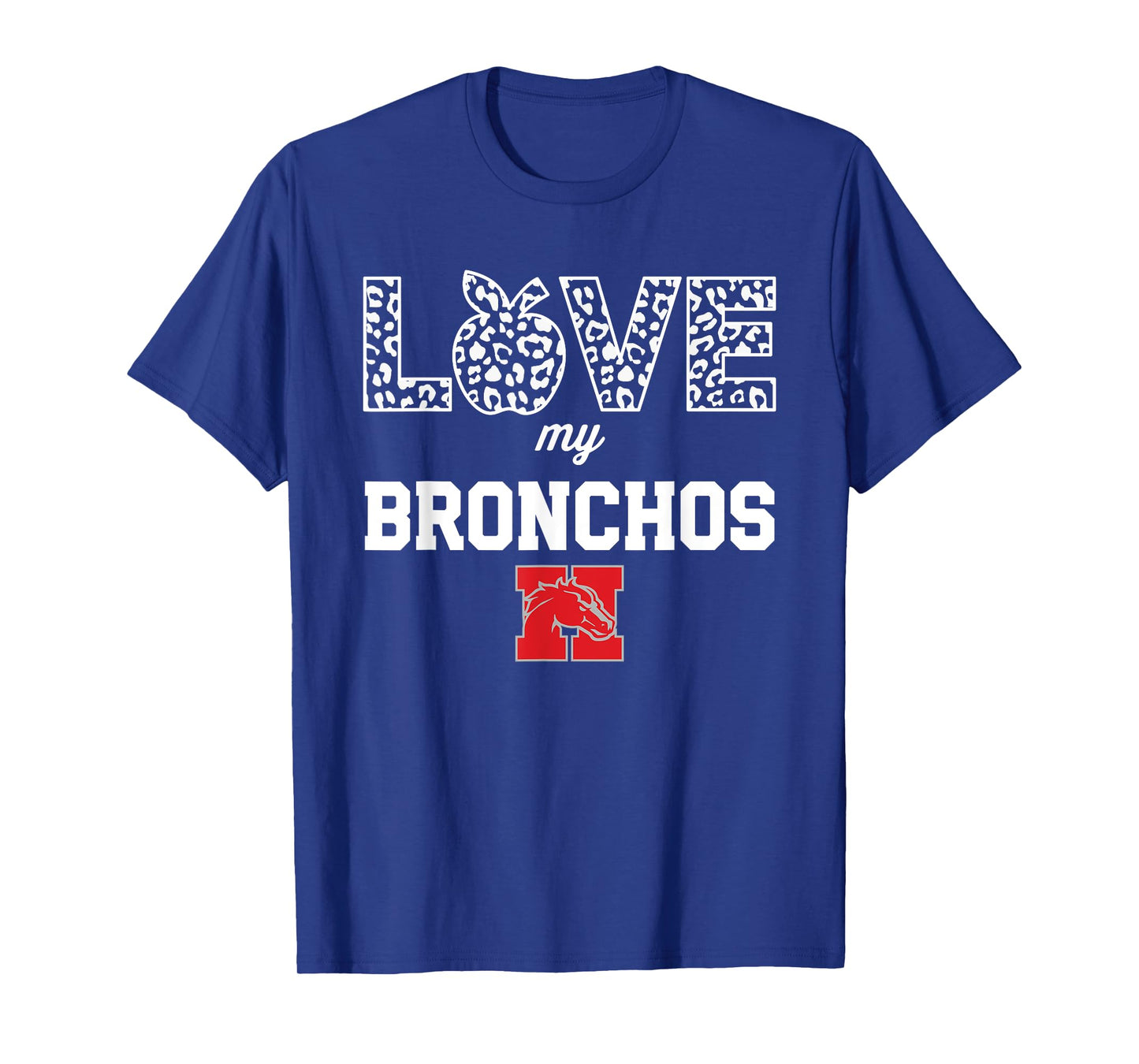 Holly Bronchos Logo Love My Team HS T-Shirt