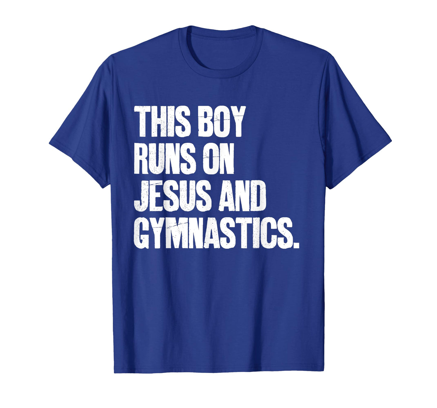 This Boy Runs On Jesus And Gymnastics Christian T-Shirt