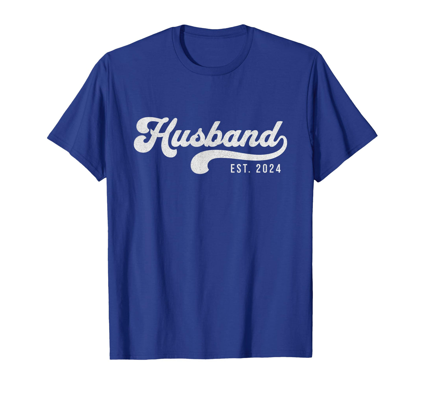 Husband Est. 2024 Married Couple Vintage Matching Wedding T-Shirt