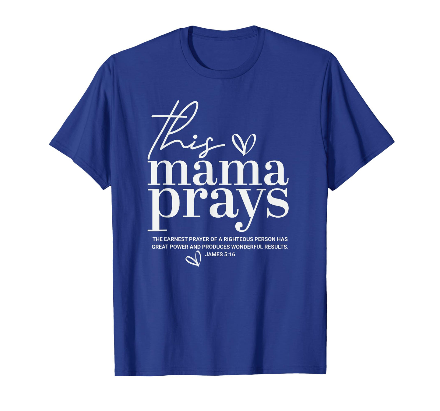 This Mama Prays Cute Jesus Scripture Bible Christian Women T-Shirt