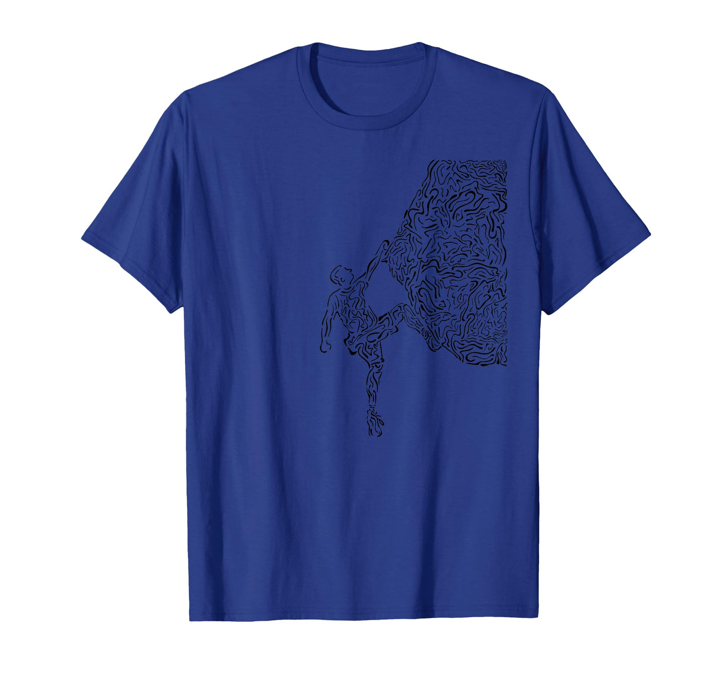 Bouldering Rock Climber Nature Sport Drawing Climbing T-Shirt