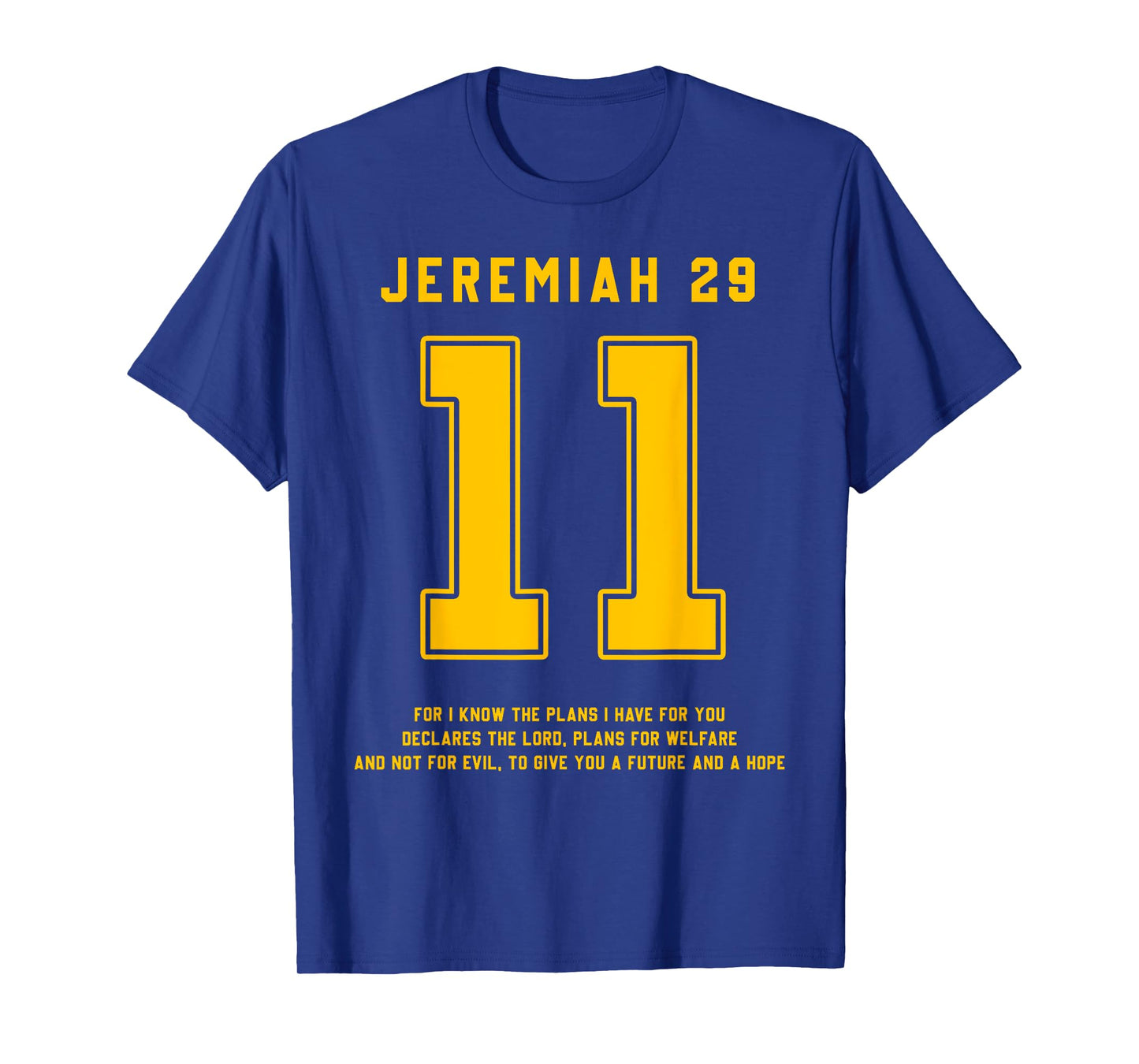 Jeremiah 29:11 Bible Verse Team Sports Jersey Christian T-Shirt