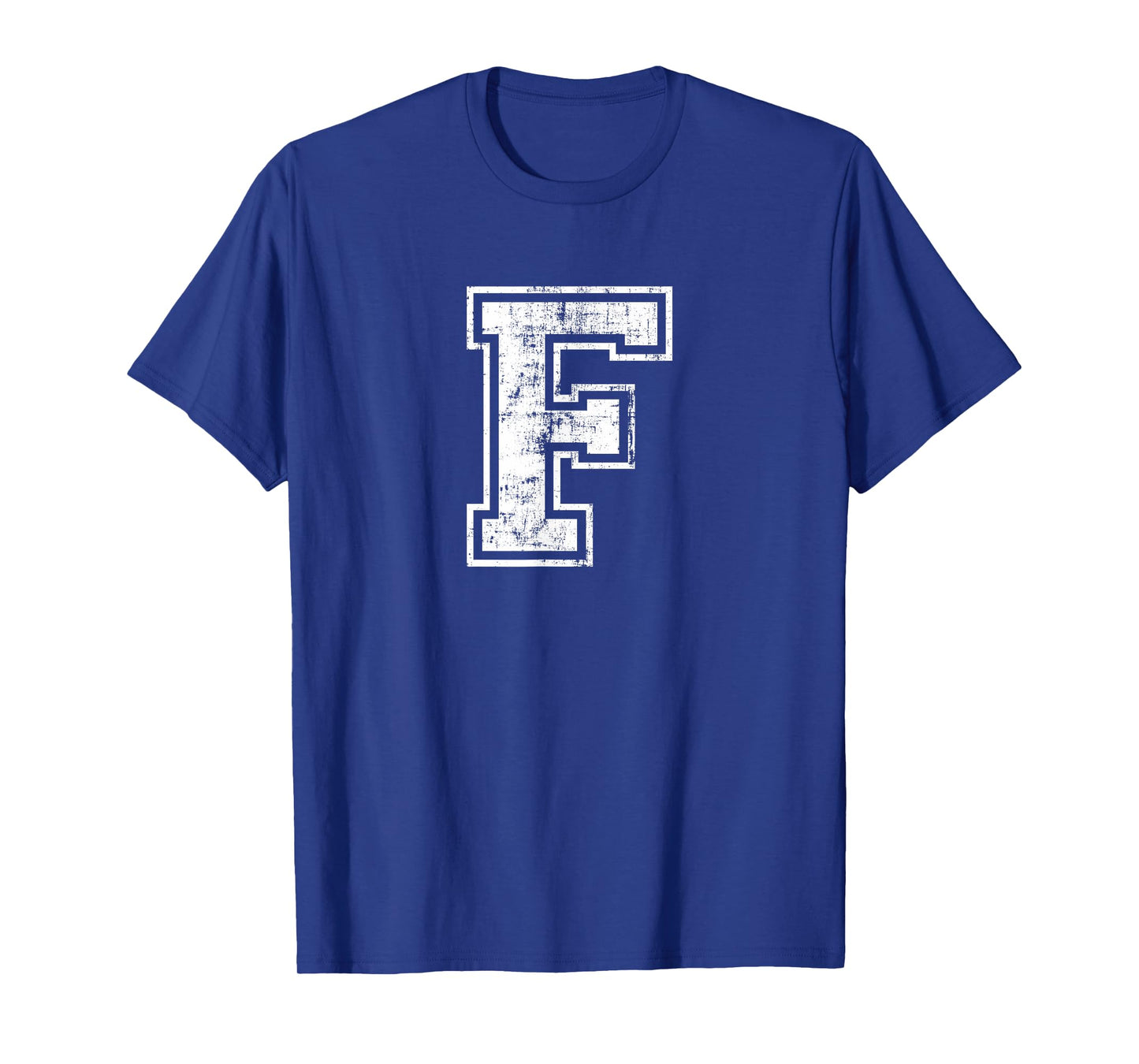 Letter F Uppercase Alphabet Initial School College Varsity T-Shirt