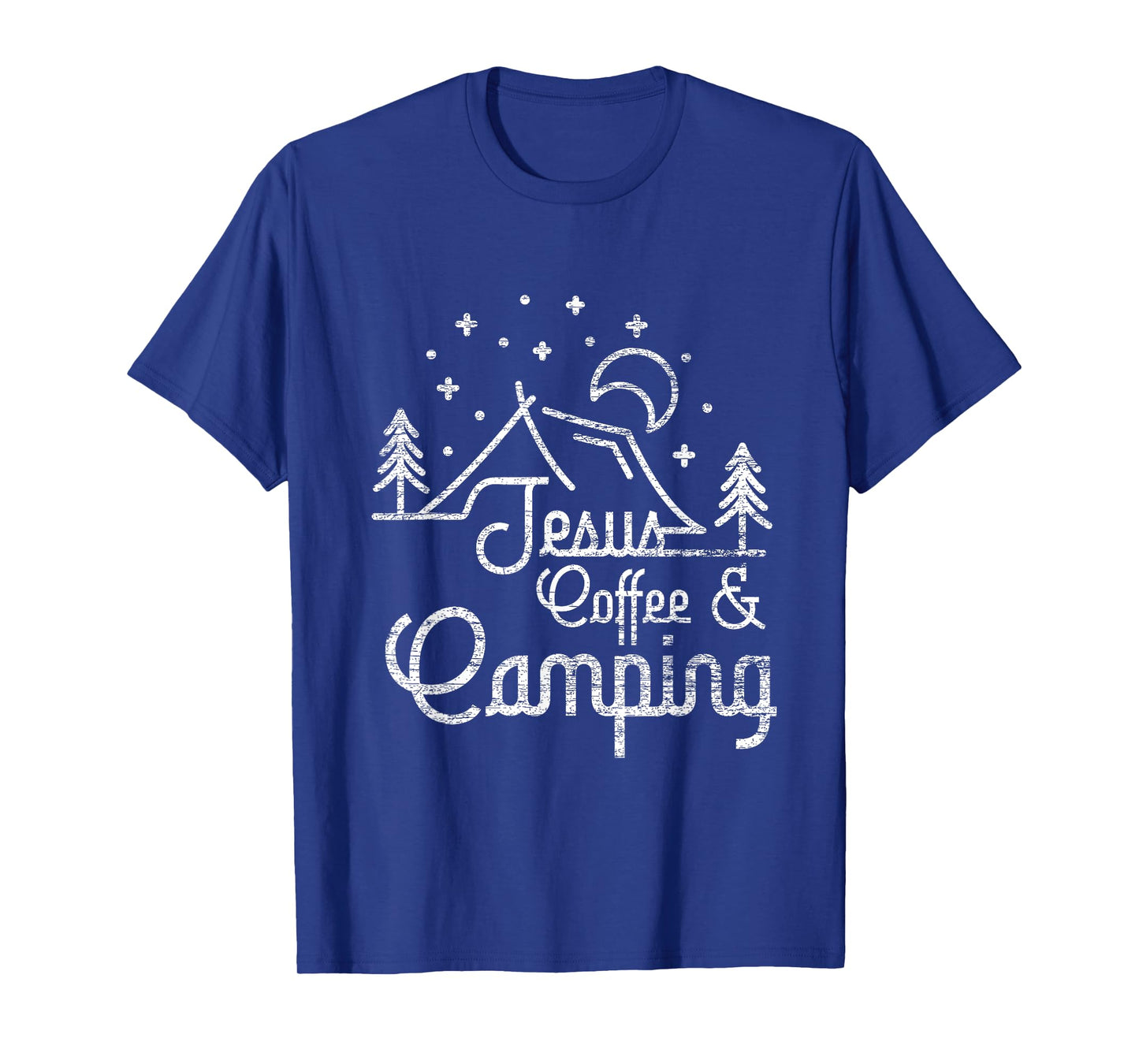 Camping Coffee Camper Camp Lover Christian Jesus T-Shirt