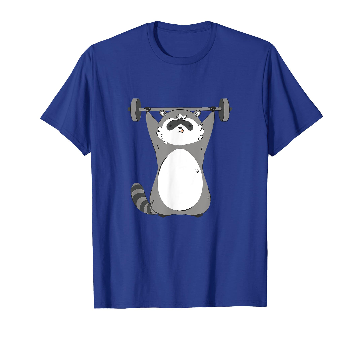 Raccoon Weightlifting Funny Cartoon Gym Graphic T-Shirt