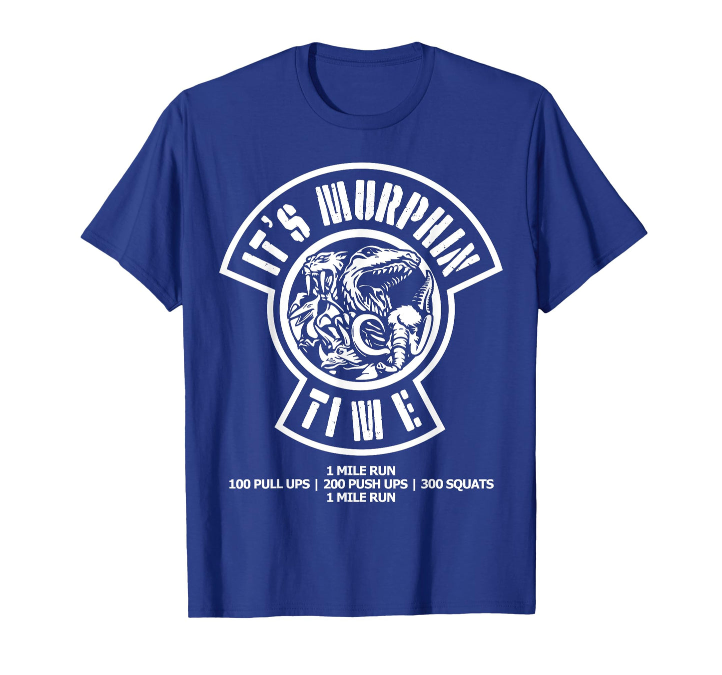 Murph Memorial Day Workout WOD Retro It's Murphin Time Funny T-Shirt