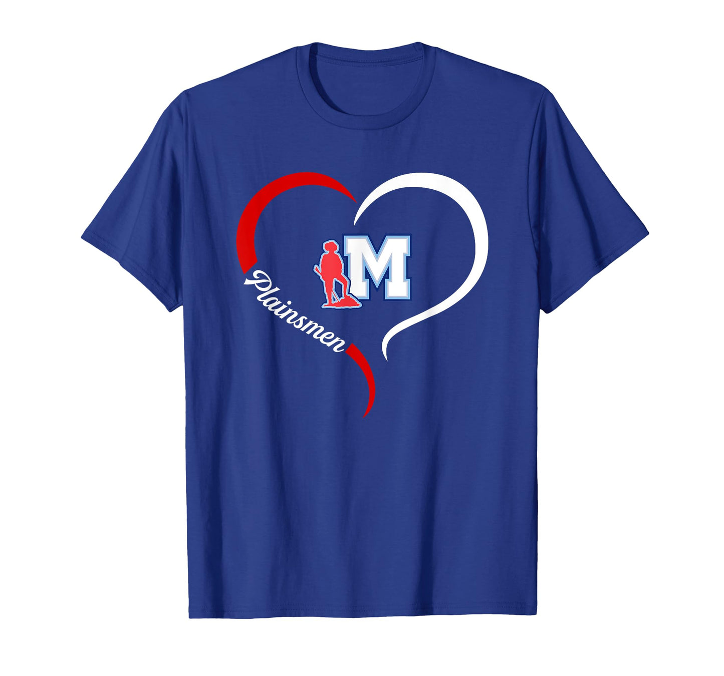 Monterey Plainsmen Logo Half Heart Slogan HS T-Shirt