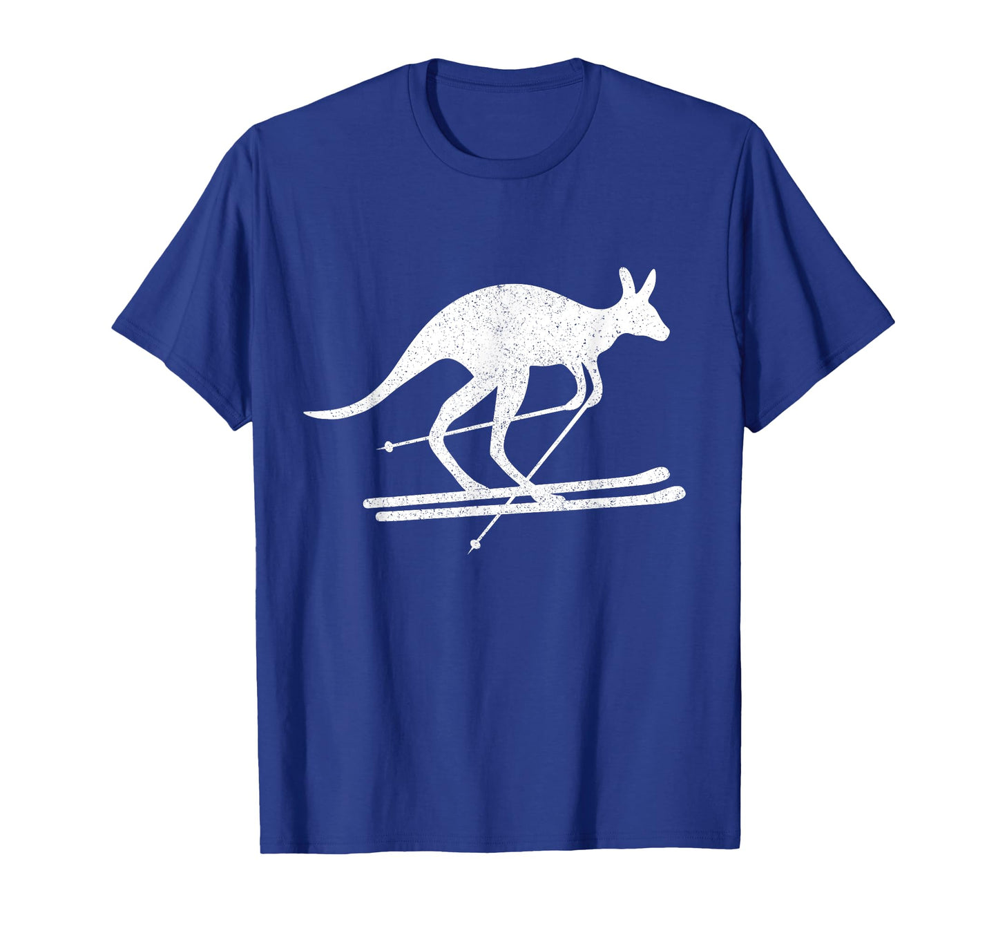 Kangaroo Skiing Fun Winter Sports Australia Travel Gift T-Shirt
