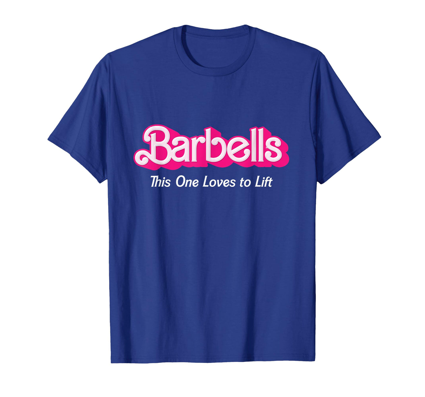 Barbells Pink Retro Workout Classic Girl Loves to Lift Gear T-Shirt