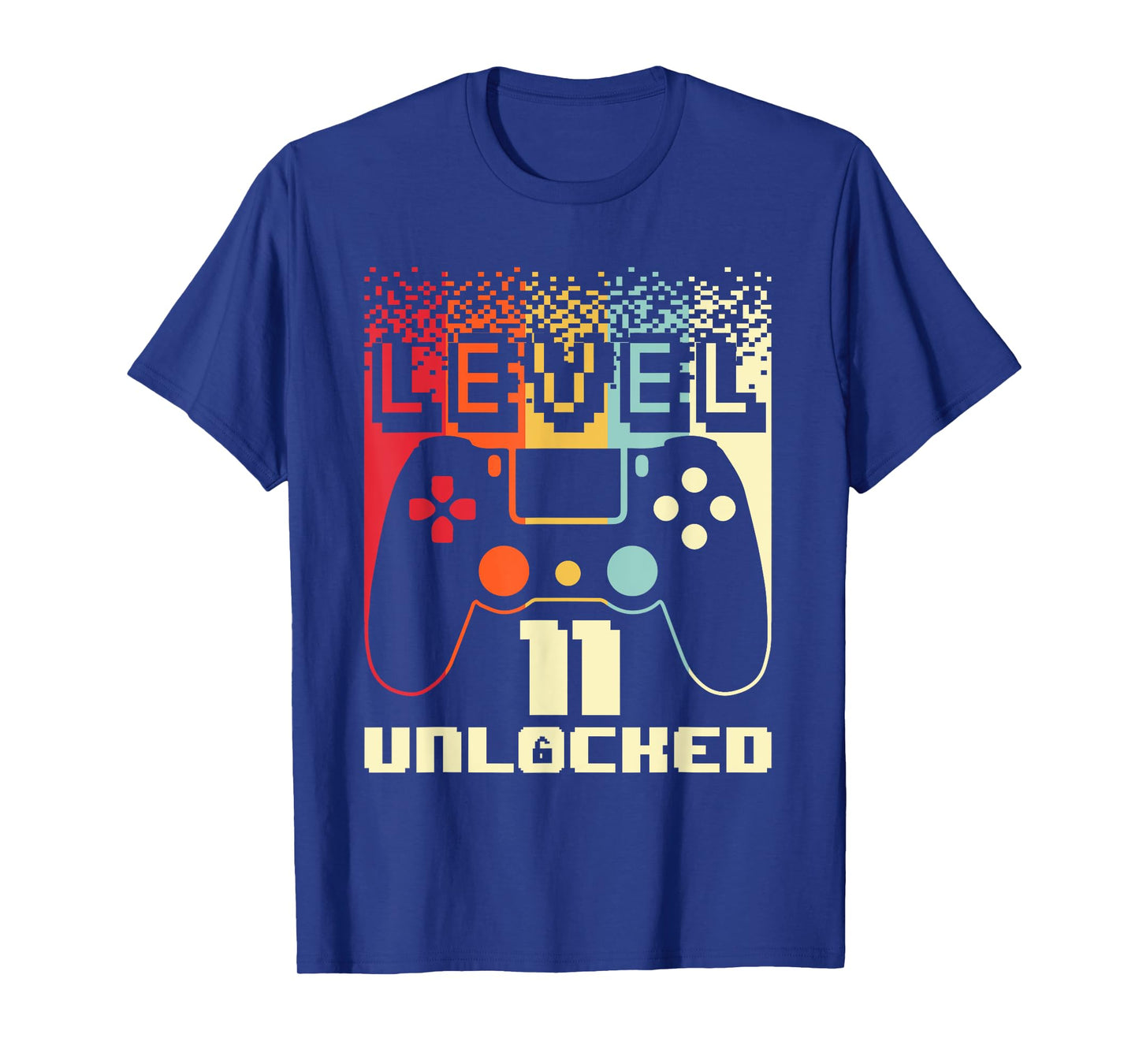 11th Birthday For Boys Level 11 Unlocked Gamer 11 Year Old T-Shirt
