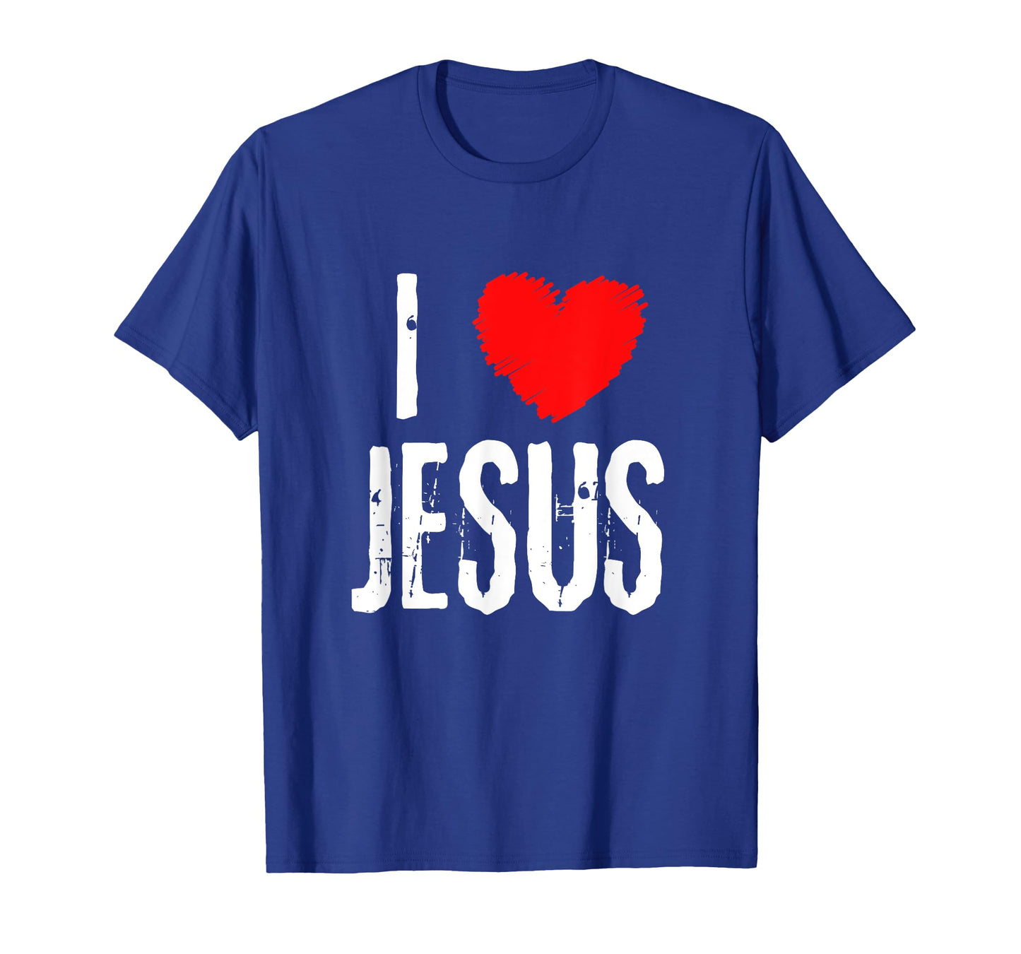 Vintage Grunge I Love JESUS typography, Christian T-Shirt