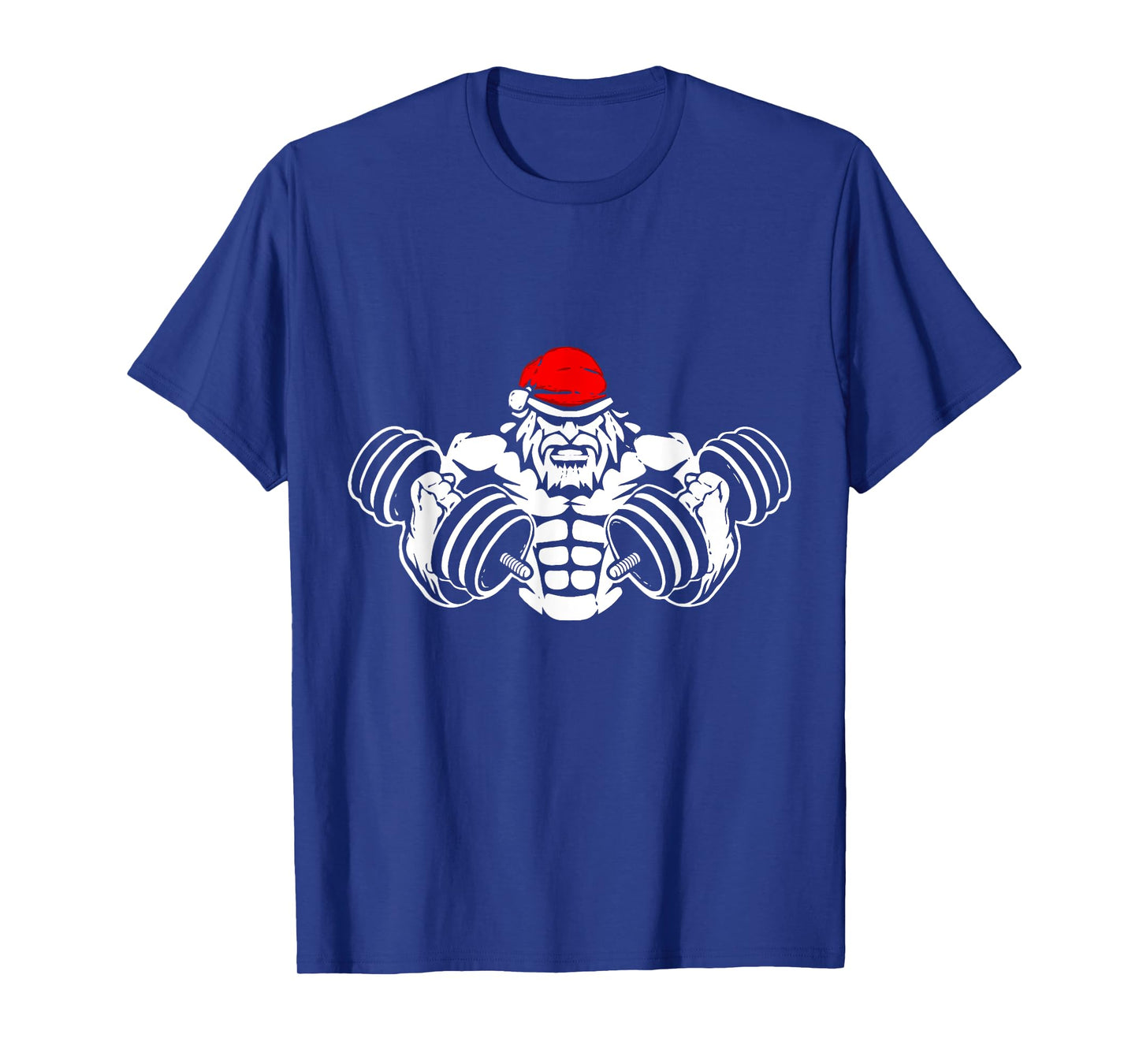 Funny Christmas Santa T-Shirt - Workout Gym Rat Xmas Humor T-Shirt