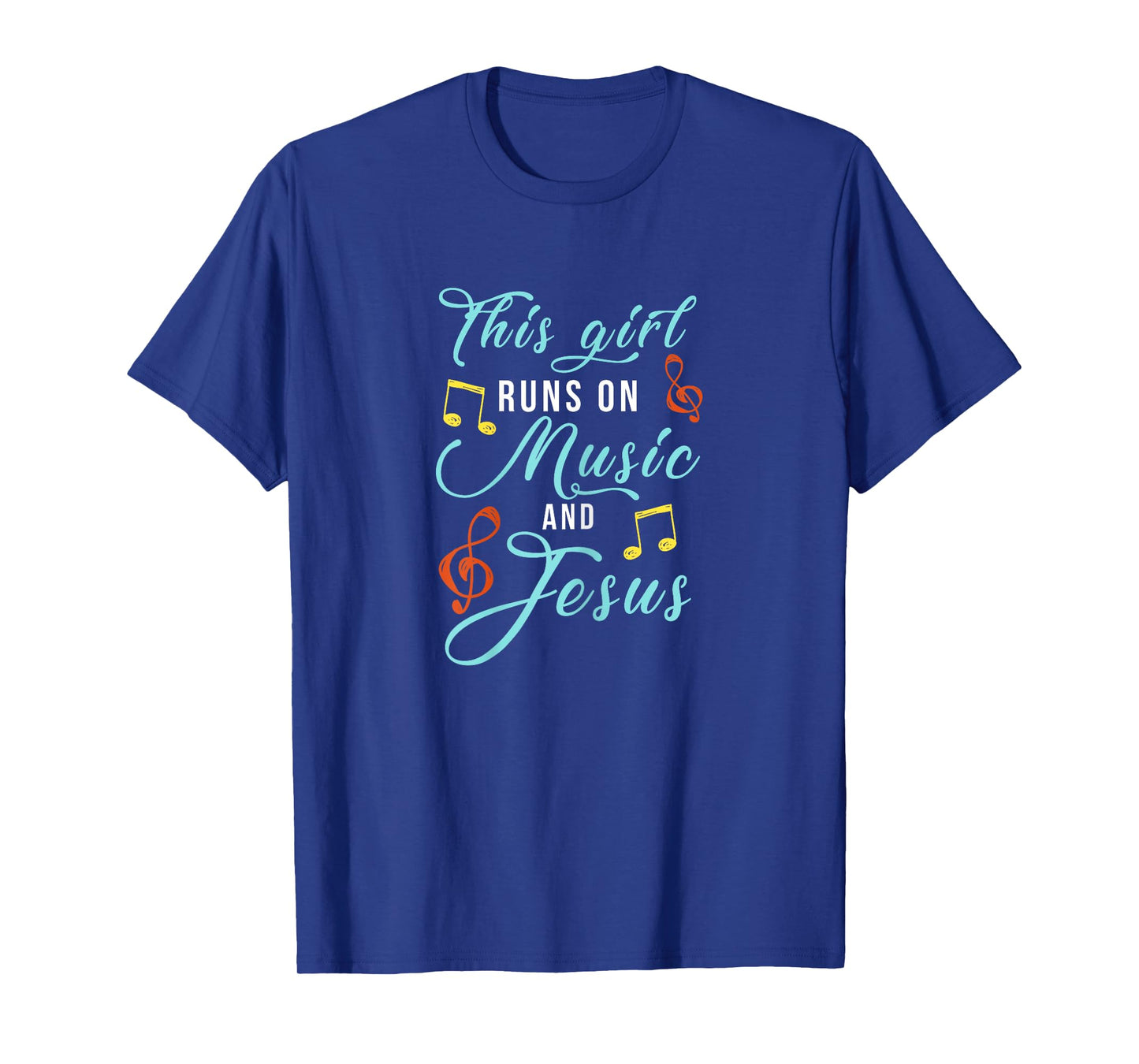 Jesus & Music Christian T-Shirt - Musical Theme Girl Design T-Shirt