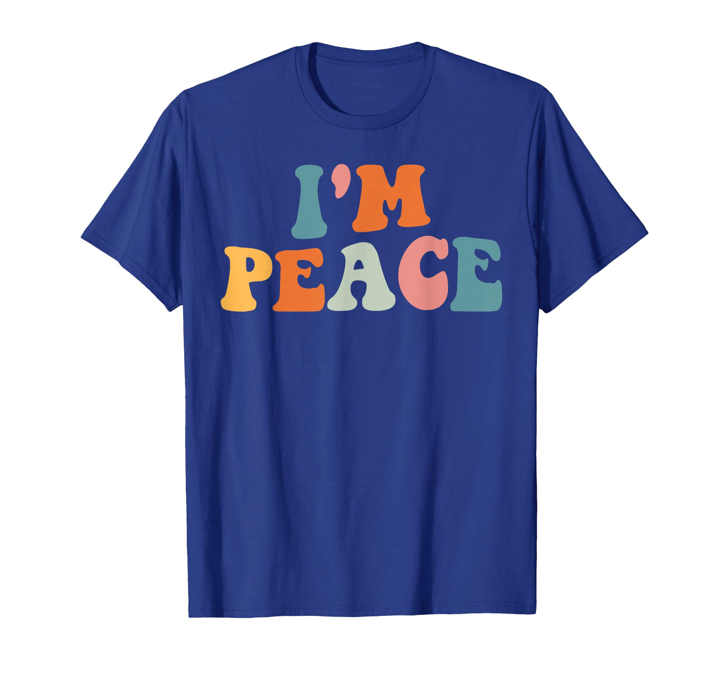 Im Peace I Come in Peace Couples Mens Women Retro Groovy T-Shirt