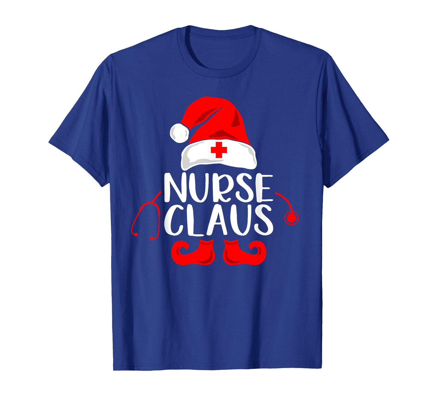 Nurse Claus Funny Nurse Santa Claus Red Christmas T-Shirt