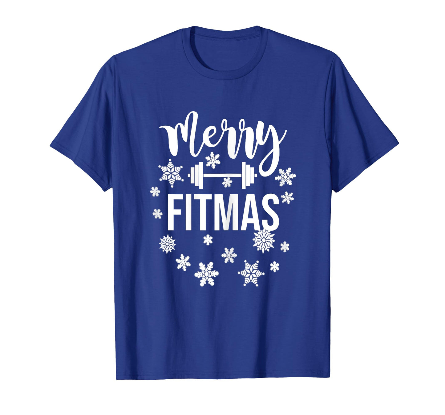 Merry Fitmas Christmas Pun Gym Holiday Workout Fitness Xmas T-Shirt
