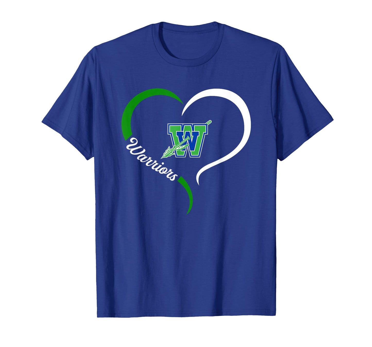 Winton Woods Warriors Logo Half Heart Slogan HS T-Shirt