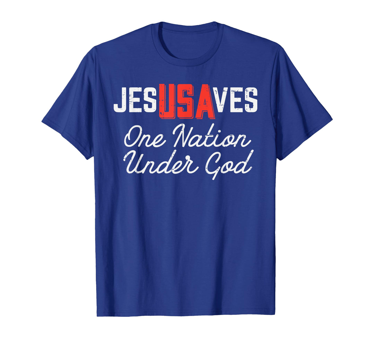 Jesus Saves USA One Nation Under God Jesus Christian Gift T-Shirt